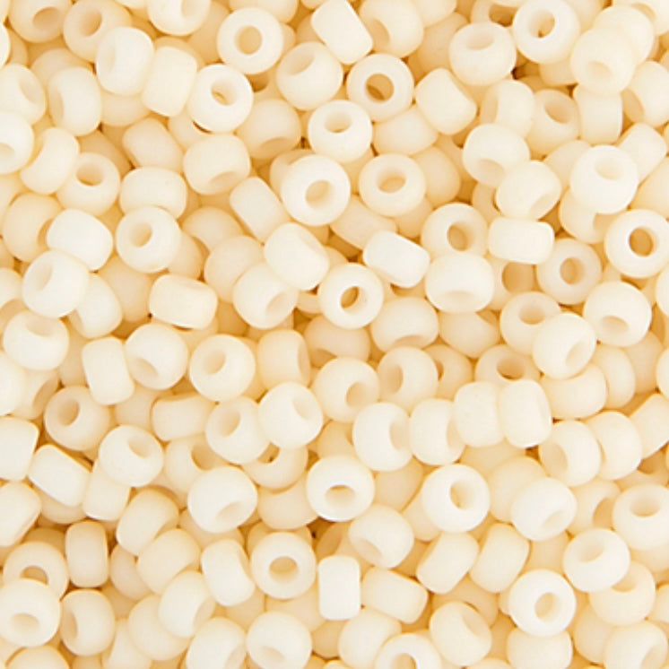 11/0 Miyuki Seed Beads Cream Opaque Matte