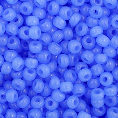 11/0 Preciosa Seed Beads Opaque Oily Blue, 23g Bags
