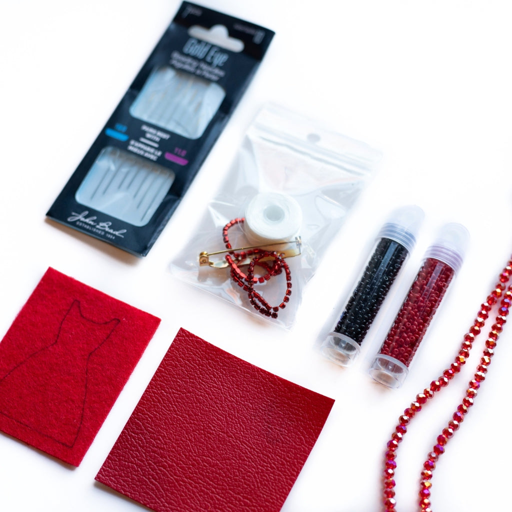 Red Dress Day Pin Bead Kit