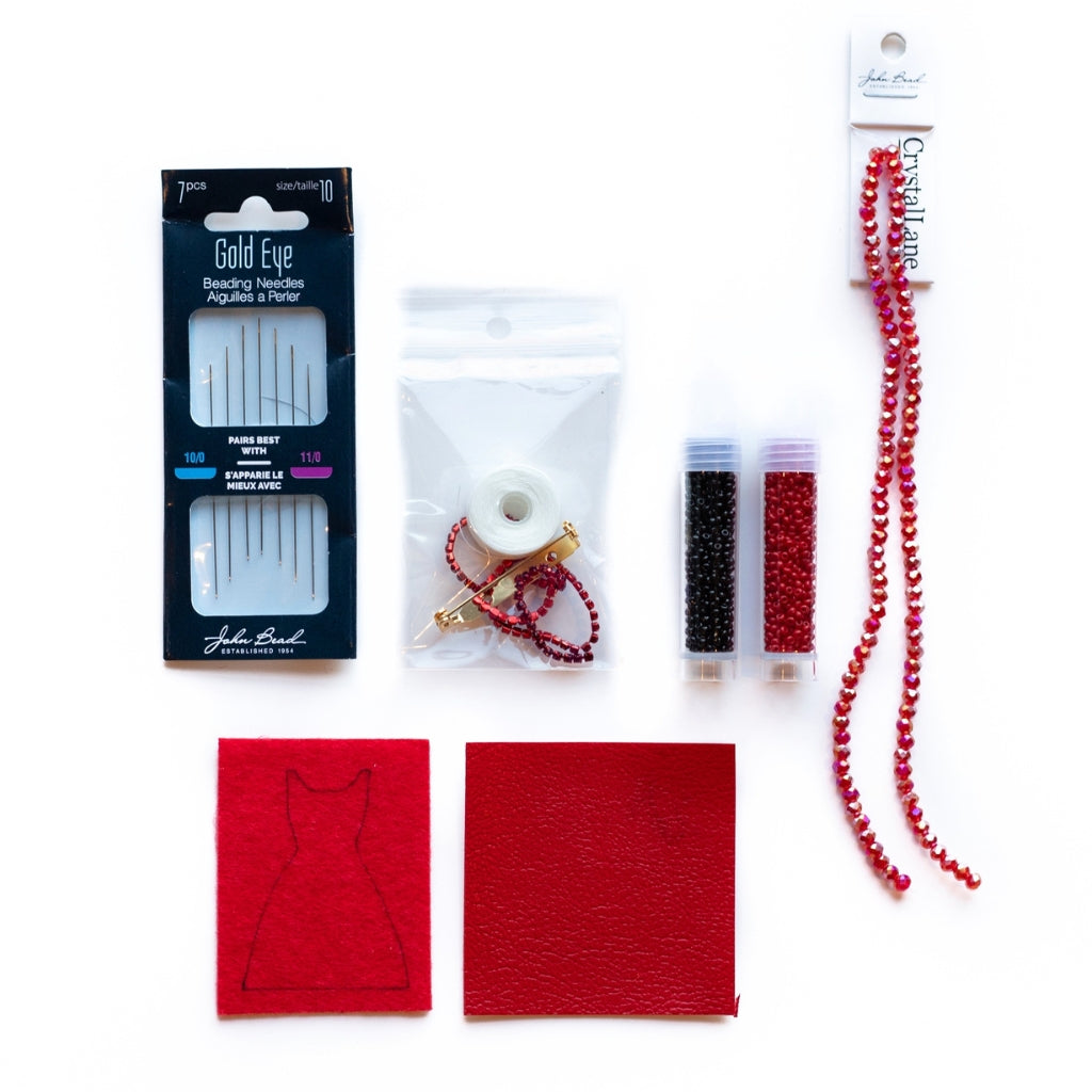 Red Dress Day Pin Bead Kit