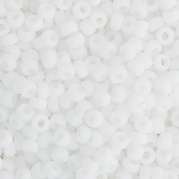 11/0 Miyuki Seed Beads Chalk White Matte, 22g Bag