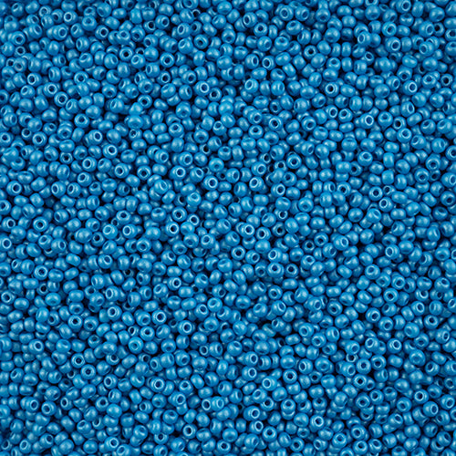 10/0 Preciosa PermaLux Seed Bead Dyed Chalk Dark Turquoise, 22g Vial