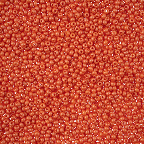 10/0 Preciosa PermaLux Seed Bead Dyed Chalk Orange, 22g Vial