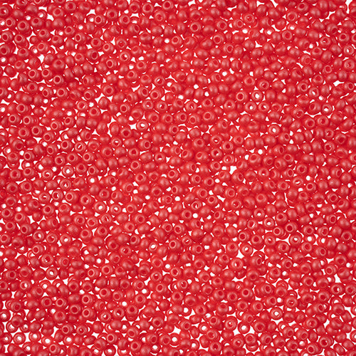 10/0 Preciosa PermaLux Seed Bead Dyed Chalk Red, 22g Vial