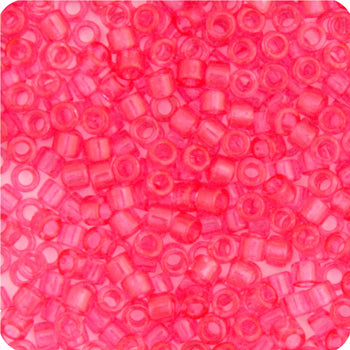 Delica 11/0 RD #1308 Pink Bubble Gum Transparent Dyed 5.2g Vial