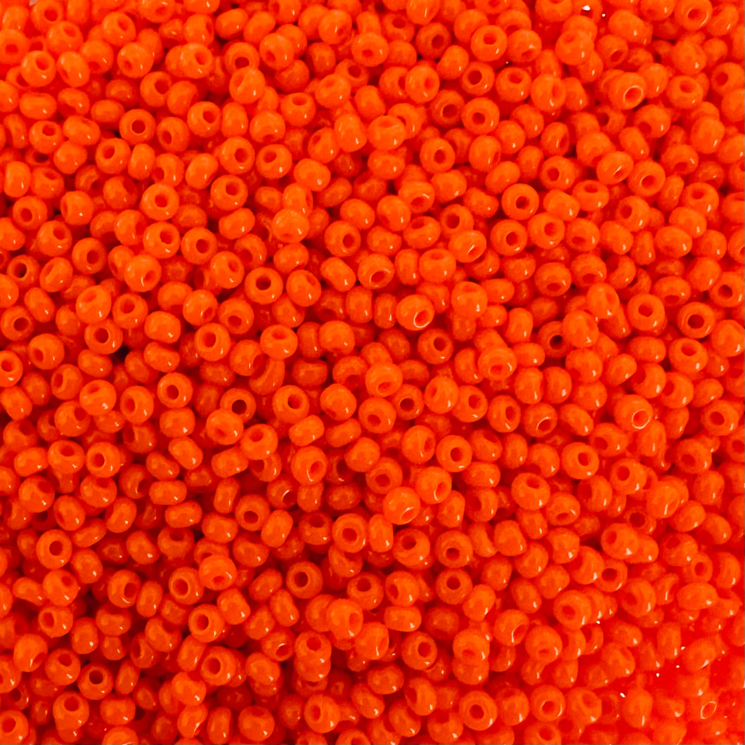 11/0 Preciosa Seed Beads Opaque Orange 23g Bag