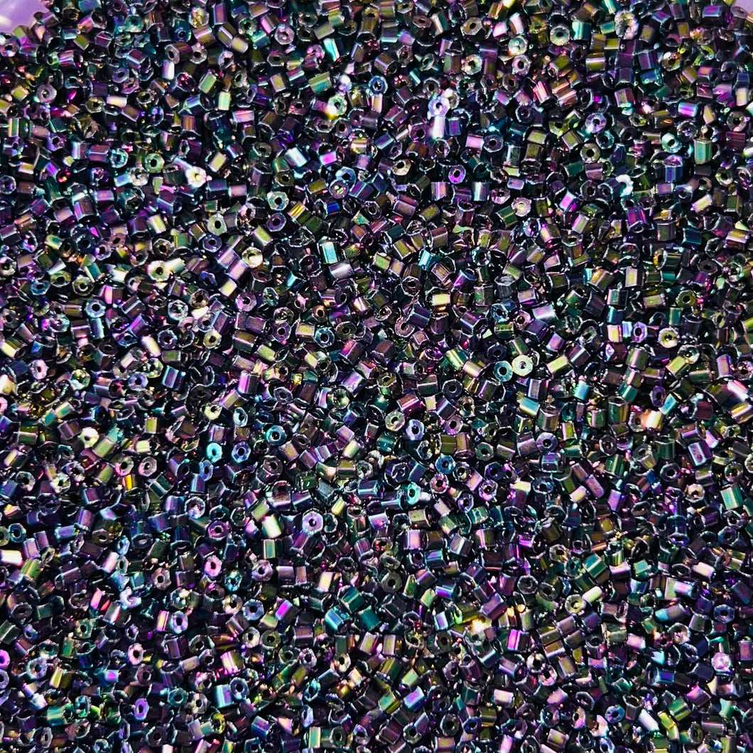 10/0 2-Cut Preciosa Beads Purple AB, 50g Bag