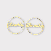 Load image into Gallery viewer, Deadly 60mm Hoop Earrings, Sold in Pairs, See Dropdown for Colours
