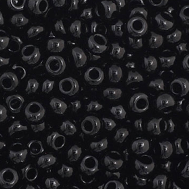 11/0 Preciosa Seed Beads Opaque Black