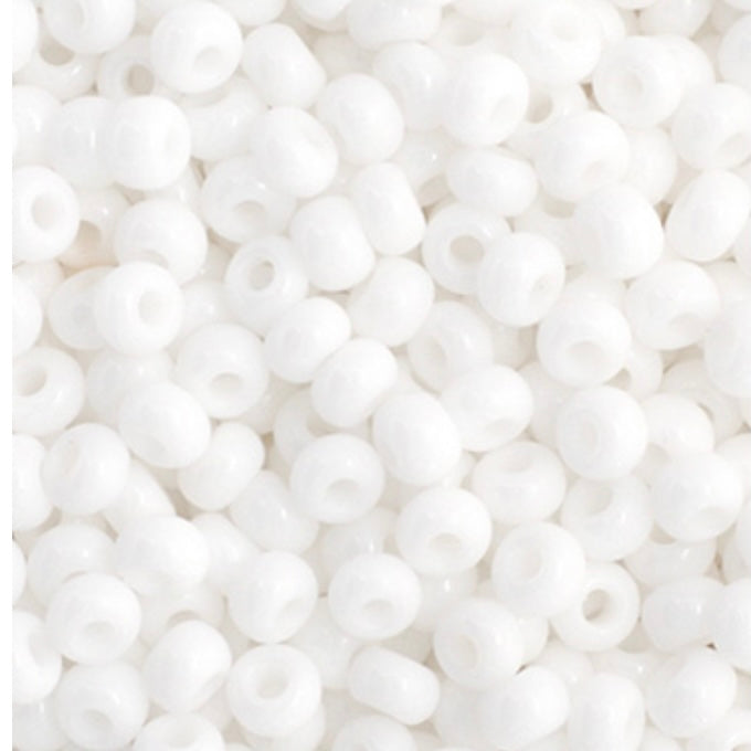 11/0 Preciosa Seed Beads Opaque White, 23g Bag/Vial or 50g Bag