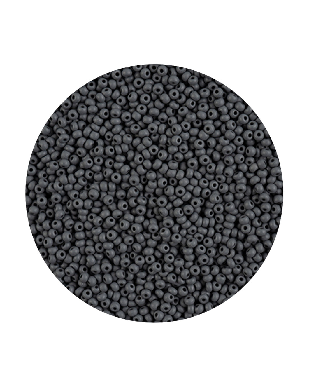 11/0 Preciosa Permalux Seed Beads Dyed Chalk Grey Matte, 23g Bags