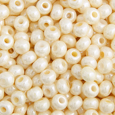 6/0 Preciosa  Seed Beads Opaque Pearl Eggshell Seed beads, 22g Vial