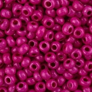 8/0 Preciosa Terra Intensive Seed Beads Pink, 22g Vial