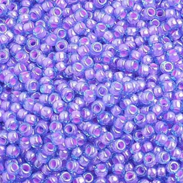 10/0 Preciosa Seed Beads C/L Fuchsia Transparent Blue