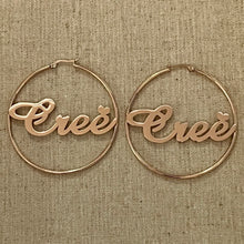 Load image into Gallery viewer, Cree 60mm Hoop Earrings, Sold in Pairs, Rose Gold, Gold &amp; Silver Colours
