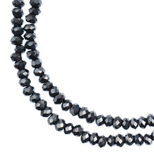 Load image into Gallery viewer, Crystal Lane Rondelle 2 Strand 7in (apx246pcs) 1.5x2.5mm Opaque Gunmetal Luster
