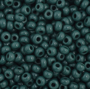 11/0 Preciosa Seed Beads Opaque Dark Green