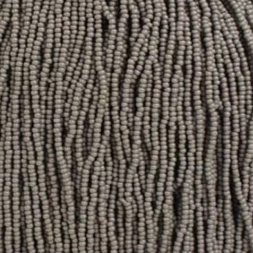 11/0 Preciosa Seed Beads Opaque Grey Strung
