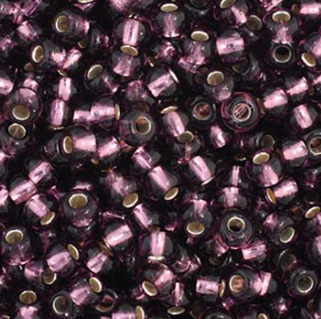 11/0 Preciosa Seed Beads Silver Lined Purple