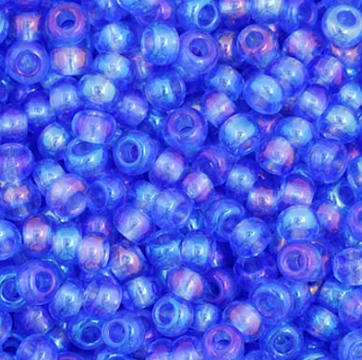 11/0 Preciosa Seed Beads Transparent Blue AB