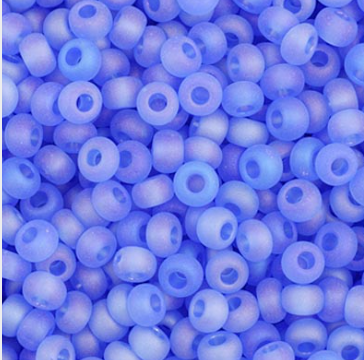 11/0 Preciosa Seed Beads Transparent Light Blue Matte AB
