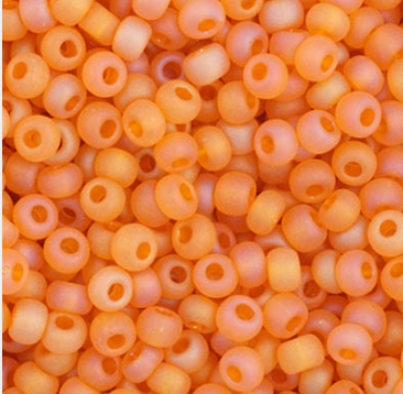 11/0 Preciosa Seed Beads Transparent Light Orange Matte AB