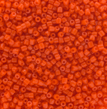 3-Cut 9/0 Czech Seed Beads Opaque Orange, 22g Bag or Strung