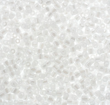 3-Cut 9/0 Czech Seed Beads Opaque Pearl White, 22g Bag or Strung