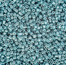 Load image into Gallery viewer, 3-Cut 9/0 Czech Seed Beads Opaque Turquoise Blue Luster, 22g Bag or Strung
