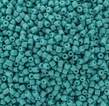 Load image into Gallery viewer, 3-Cut 9/0 Czech Seed Beads Opaque Turquoise, 22g Bag or Strung
