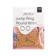 Load image into Gallery viewer, Findings  - Jump Ring Round 6mm Gold 142pcs
