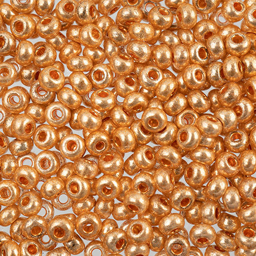 6/0 Preciosa  Seed Beads Metallic Gold Seed bead, 24g Vial