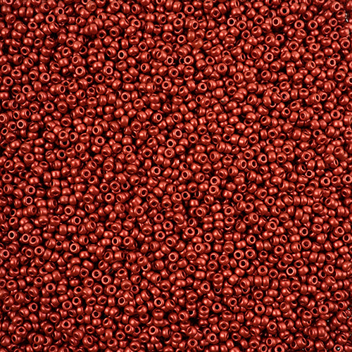 11/0 Miyuki Seed Beads Opaque Lava Red