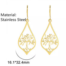 Load image into Gallery viewer, Stainless Steel earring with Tree of Life, see dropdown for colours
