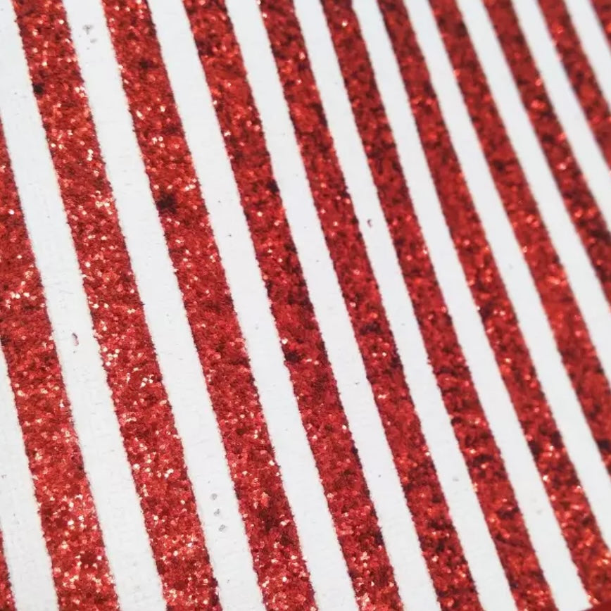8*12 Inch Vinyl Backing Material - Candy Cane Stripes