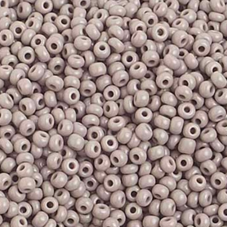 10/0 Preciosa Seed Beads Grey Opaque
