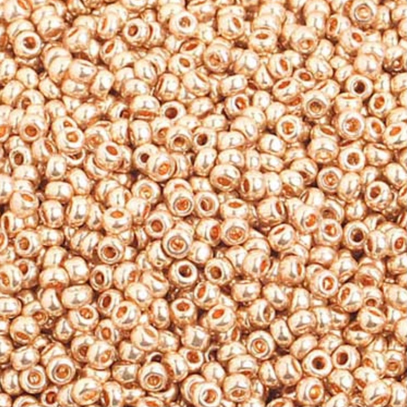 10/0 Preciosa Seed Beads Metallic Gold Solgel