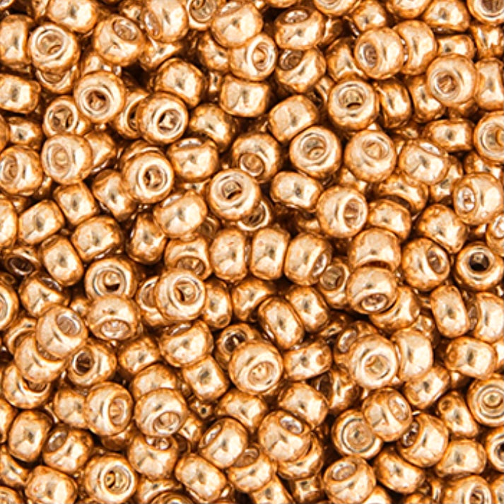 8/0 Miyuki Seed Beads Gold Galvanized