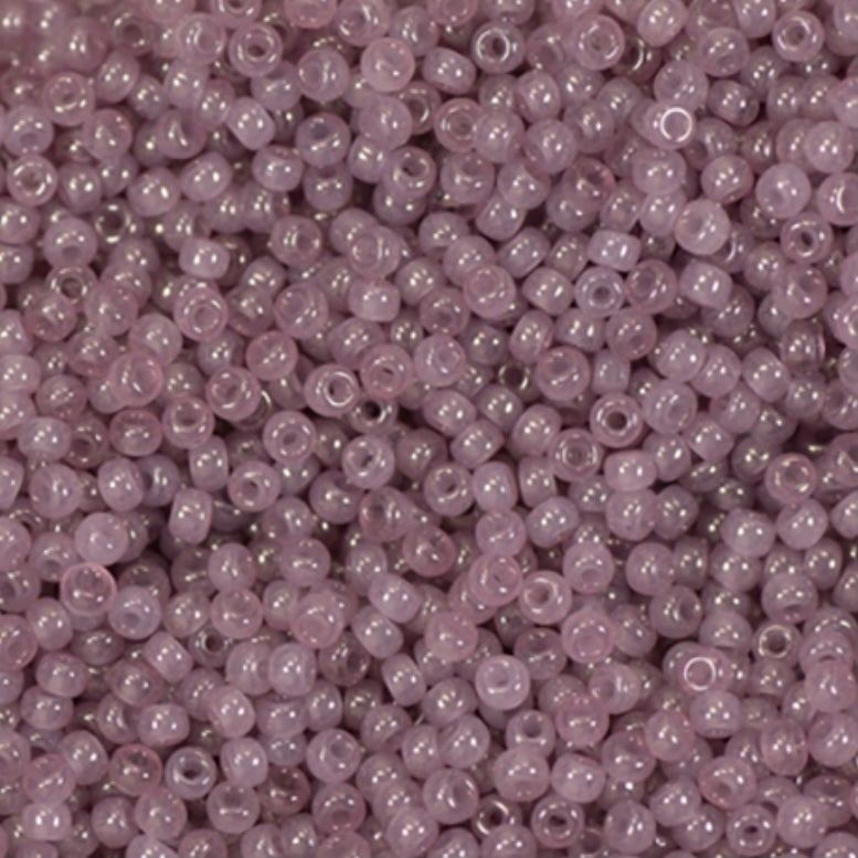 15/0 Miyuki Seed Bead Rosey Mauve Opaque, Sold in Vials of 22g