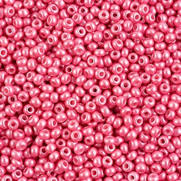 8/0 Preciosa Permalux Seed Beads Dyed Chalk Light Pink, 23g Vial