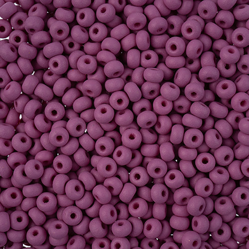 8/0 Preciosa Permalux Seed Beads Dyed Chalk Purple Matte, 23g Vial