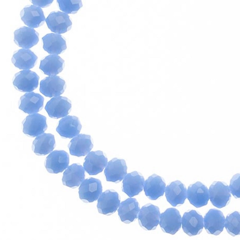 Crystal Lane Rondelle 2 Strand 7in (apx110pcs) 3x4mm Opaque Periwinkle
