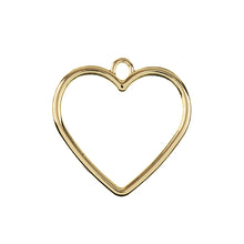 Load image into Gallery viewer, Beadwork Findings Gold Colour Pendant Heart, 5pcs/Pack
