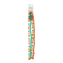 Load image into Gallery viewer, Crystal Lane Bicone 4 Strand 7in (apx128pcs) 4mm Teal &amp; Orange Mix

