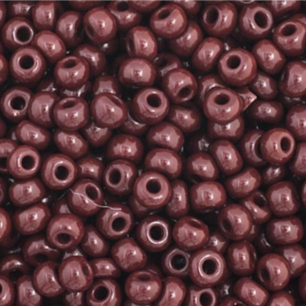 11/0 Preciosa Seed Beads Opaque Dark Brown