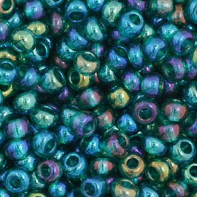 11/0 Preciosa Seed Beads Transparent Teal AB