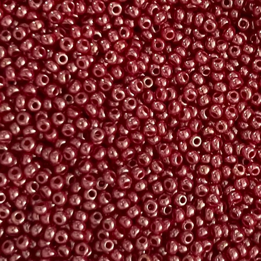 11/0 Preciosa Seed Beads Opaque Red Luster