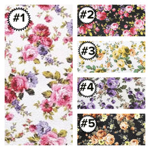 Load image into Gallery viewer, Floral Pattern Vinyl Backing Material 8*12 Inches, See other colours available
