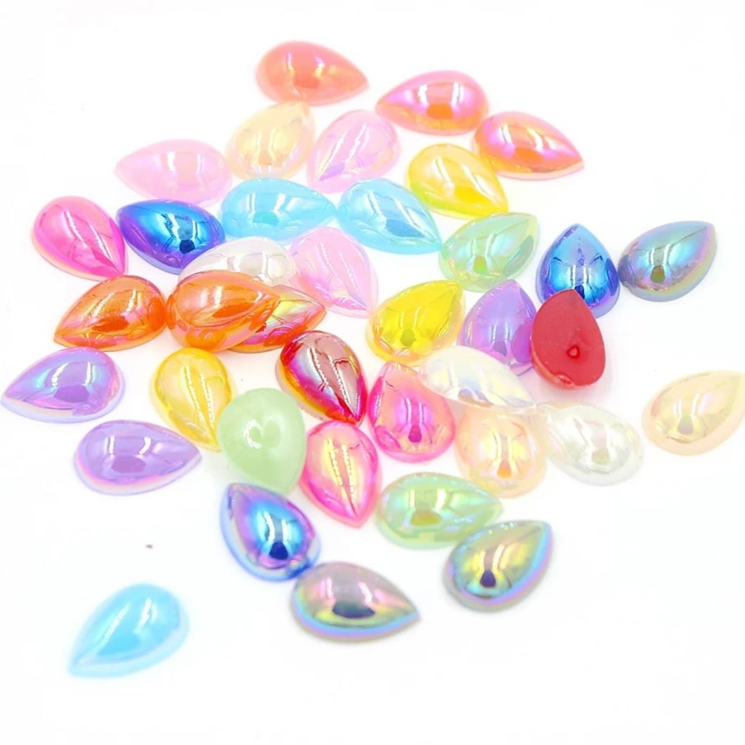 10*14mm Acrylic AB Water drop Shape, Sold in Pairs, See other Colours