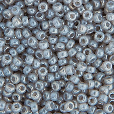 11/0 Miyuki Seed Beads Silver Grey Ceylon, sold in 22g Bag